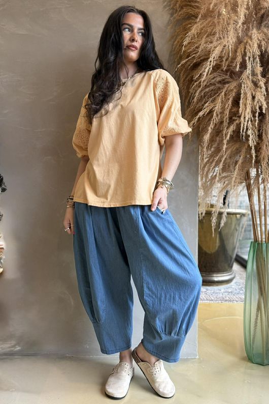 Atik Bubble Sleeve Top Tuscan Sun /9=